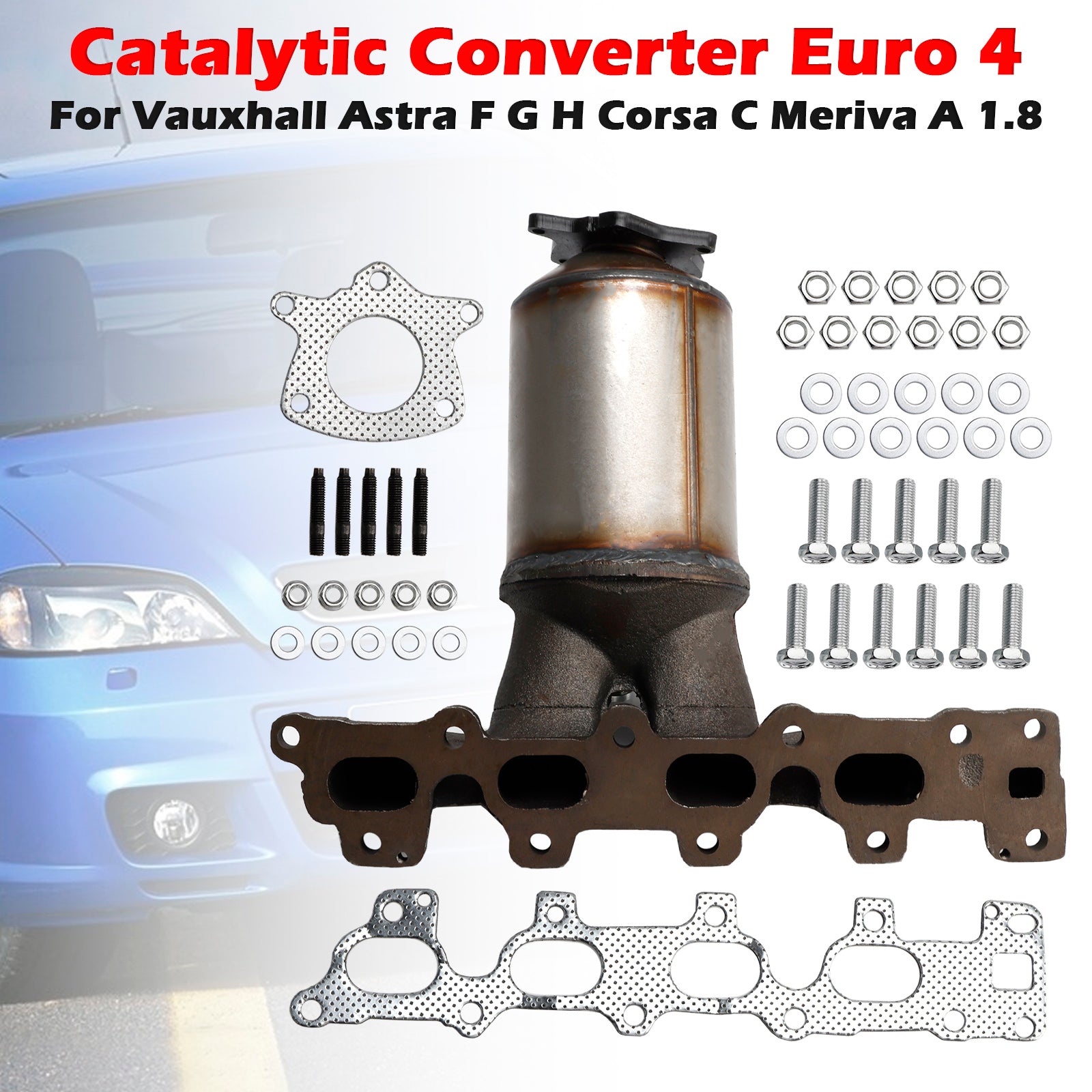 Manifold Catalytic Converter For Vauxhall Astra F G H Corsa C Meriva A 1.8 - 0
