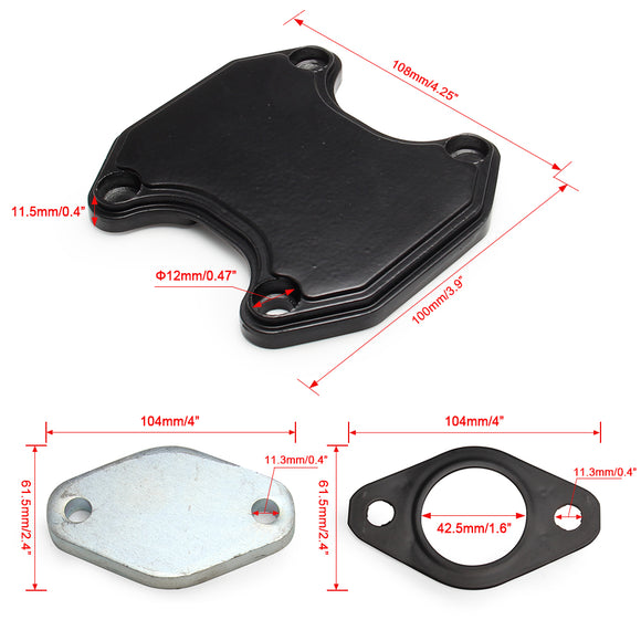 Kit de suppression de collecteur d'échappement et de recirculation des gaz d'échappement (EGR) pour Dodge Ram 3500, 4500 et 5500 (2013-2017) 6,7 L Cummins Diesel (4 pouces)