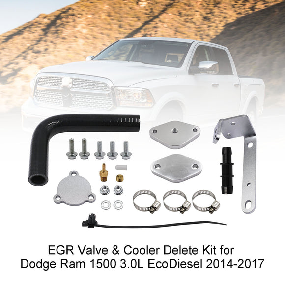 2014-2017 EGR-Ventil und Kühler-Entfernungskit für Dodge Ram 1500 3.0L EcoDiesel