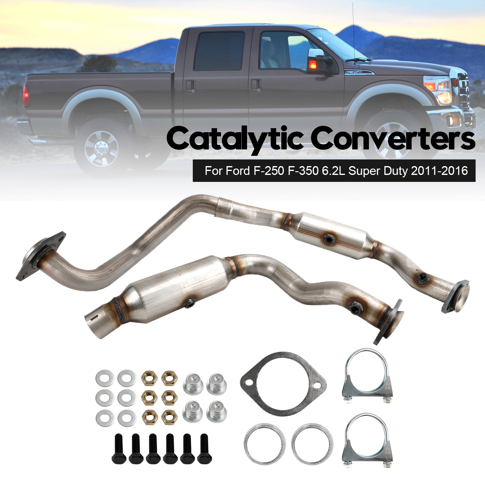 Ford 2011-2016 F-250 F-350 6.2L Super Duty 44853 44852 Both Sides Catalytic Converters