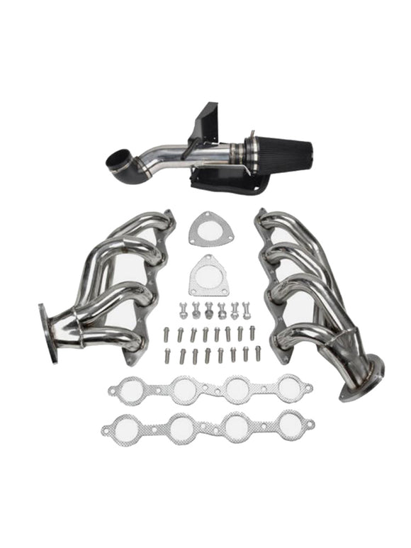 Air Intake Exhaust Header Fit Chevy Fit GMC Avalanche Silverado 2000-2006 V8