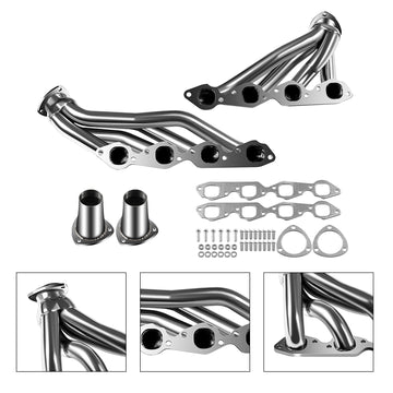 Collecteur d'échappement court pour Chevrolet Bel Air/Biscayne/Caprice/Chevelle/Corvette/El Camino/Impala 6,6 L (1971-1972) - 0