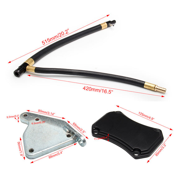 Kit de suppression du filtre à particules diesel (DPF) et du collecteur d'échappement (EGR) pour Chevy GMC LML 6.6 (2015-2016) (4 pouces)