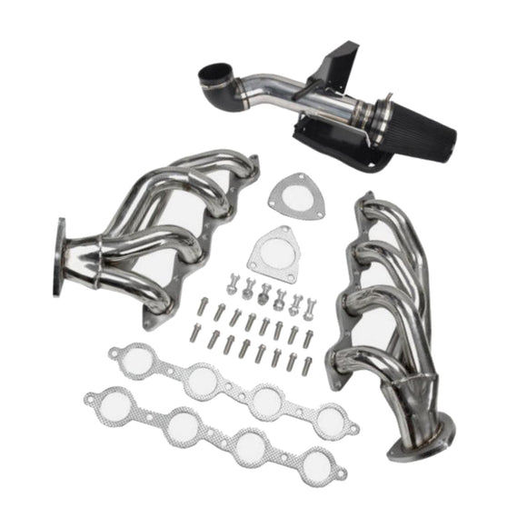 Air Intake Exhaust Header Fit Chevy Fit GMC Avalanche Silverado 2000-2006 V8