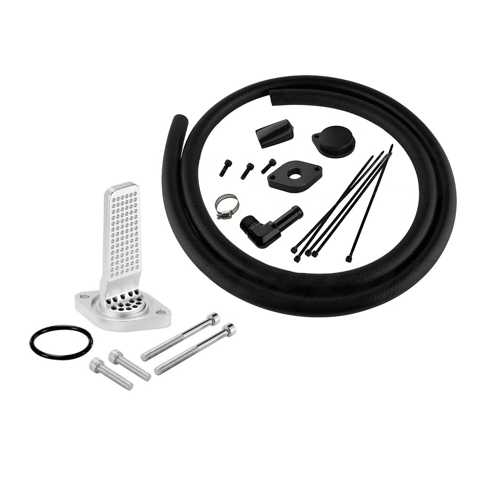 Ford 2011-2024 F250 F350 F450 F550 6.7L Powerstroke CCV Reroute Kit + CCV Baffle Internal Catch Can