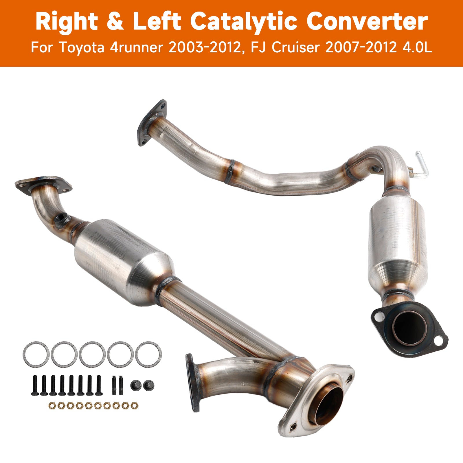 Rear Right & Left Catalytic Converter For Toyota 4runner 2003-2012 FJ Cruiser 2007-2012 4.0L