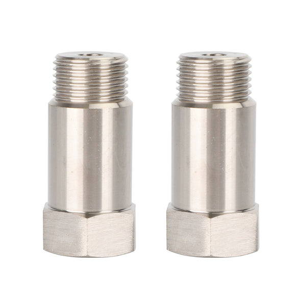 2PCS CEL O2 Sensor Adapter M18x15 45mm Check Engine Light Eliminator Pipe Extension Extender Generic