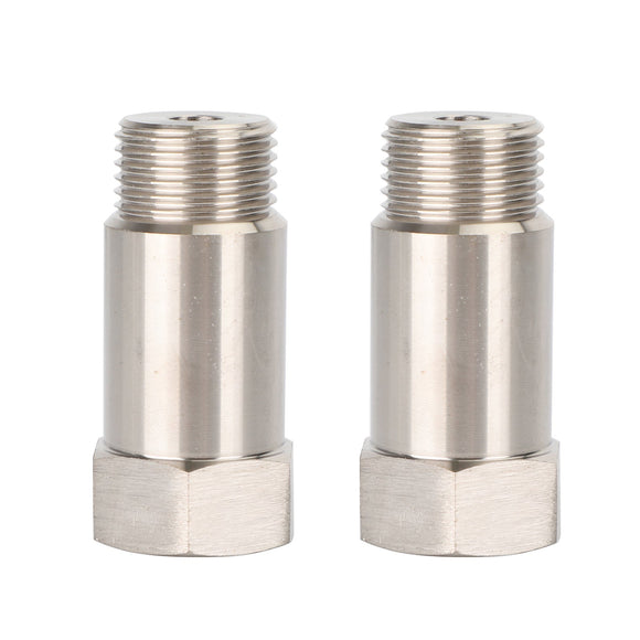 2PCS M18x15 45mm CEL O2 Sensor Adapter Check Engine Light Eliminator Pipe Extension Extender Generic