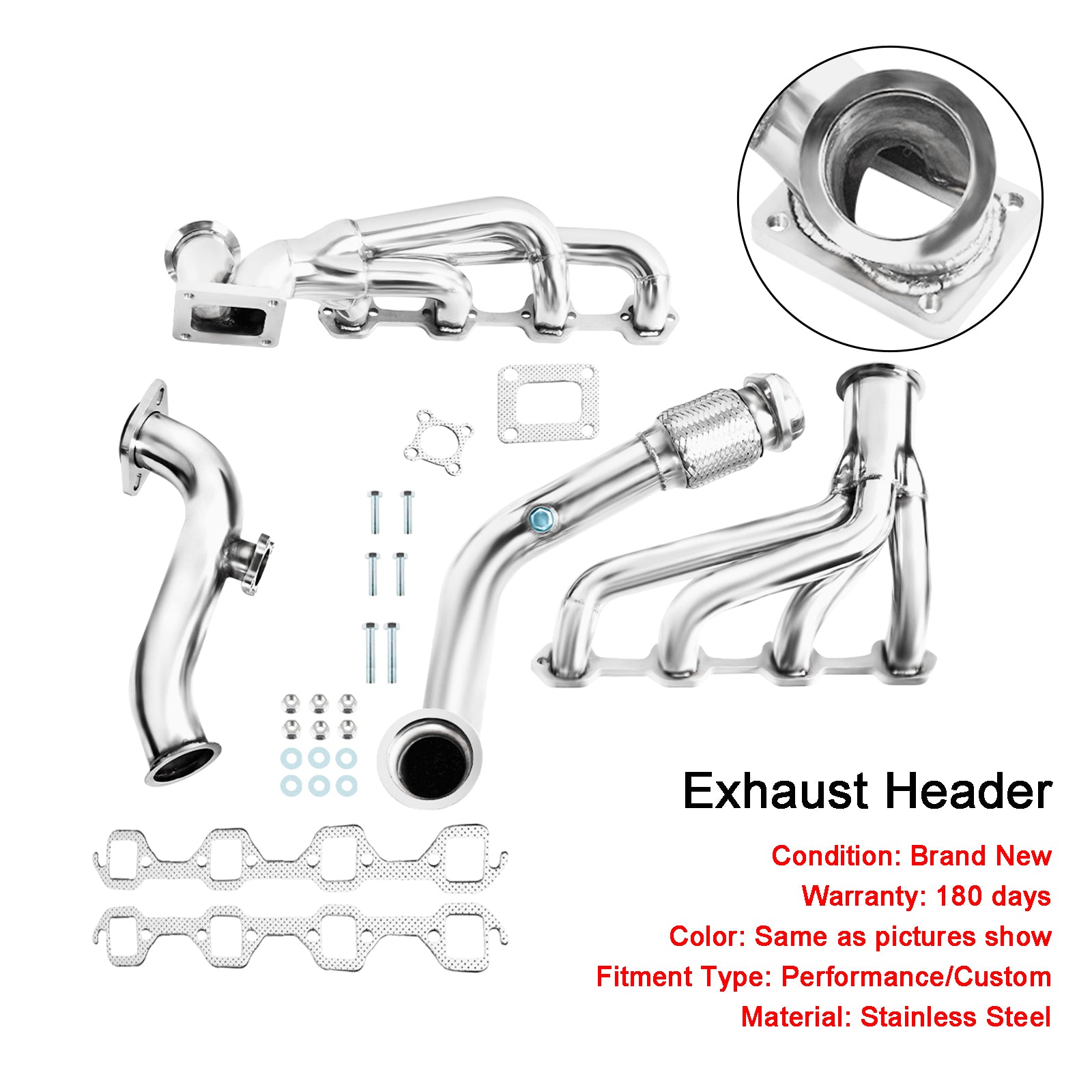 Ford  1979 & 1982-1993 Mustang 5.0L V8 T4 Racing Turbo Exhaust Header Manifold - 0