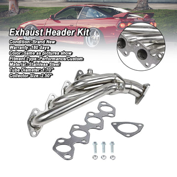 Nissan 1995-1998 240Sx S14 Ka24De Stainless Steel Header Manifold Exhaust - 0