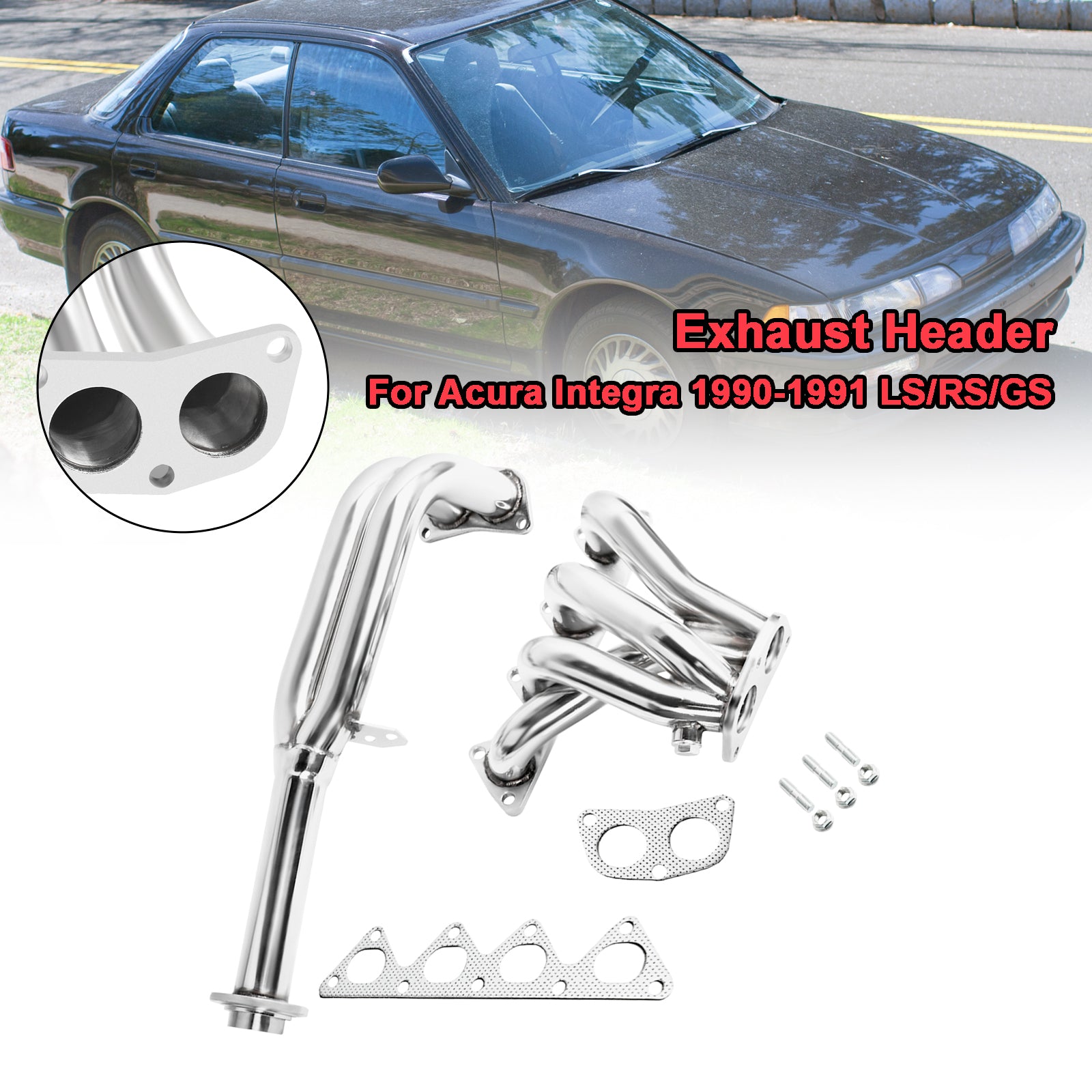 Exhaust Manifold Header Fit Acura Integra 1990-1991 LS/RS/GS