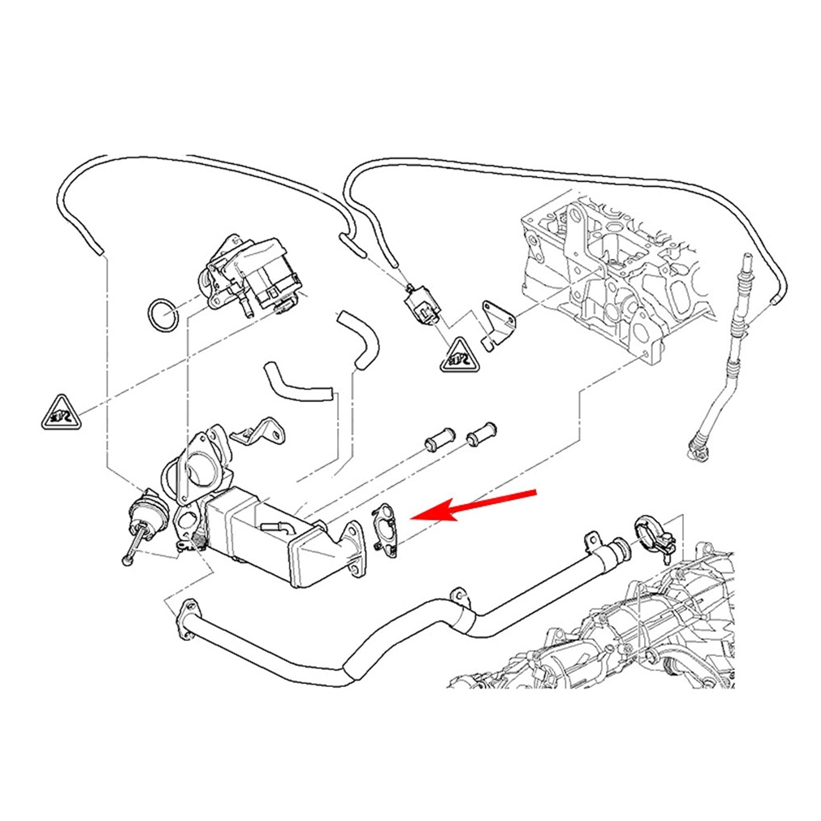 AGR-Ventil-Blindplatte für BMW N47 N47S N57 N57S E90 E91 E84