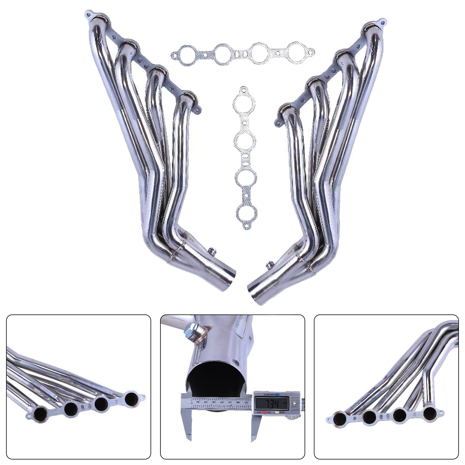 LS6 Long Tube 1-7/8 Exhaust Manifold Header Fit Chevy C10 LS LS1 LS3 LS2