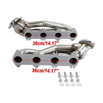 Ford 2004-2010 F150 5.4 V8 Stainless Exhaust Manifold Shorty Headers Performance - 0