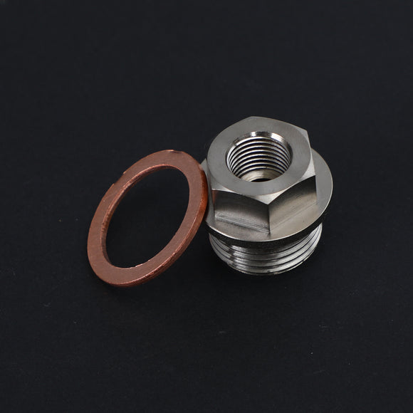 1/8 Inch NPT to M18 x 1.5 Male Pressure Temperature Gauge Sender Adapter
