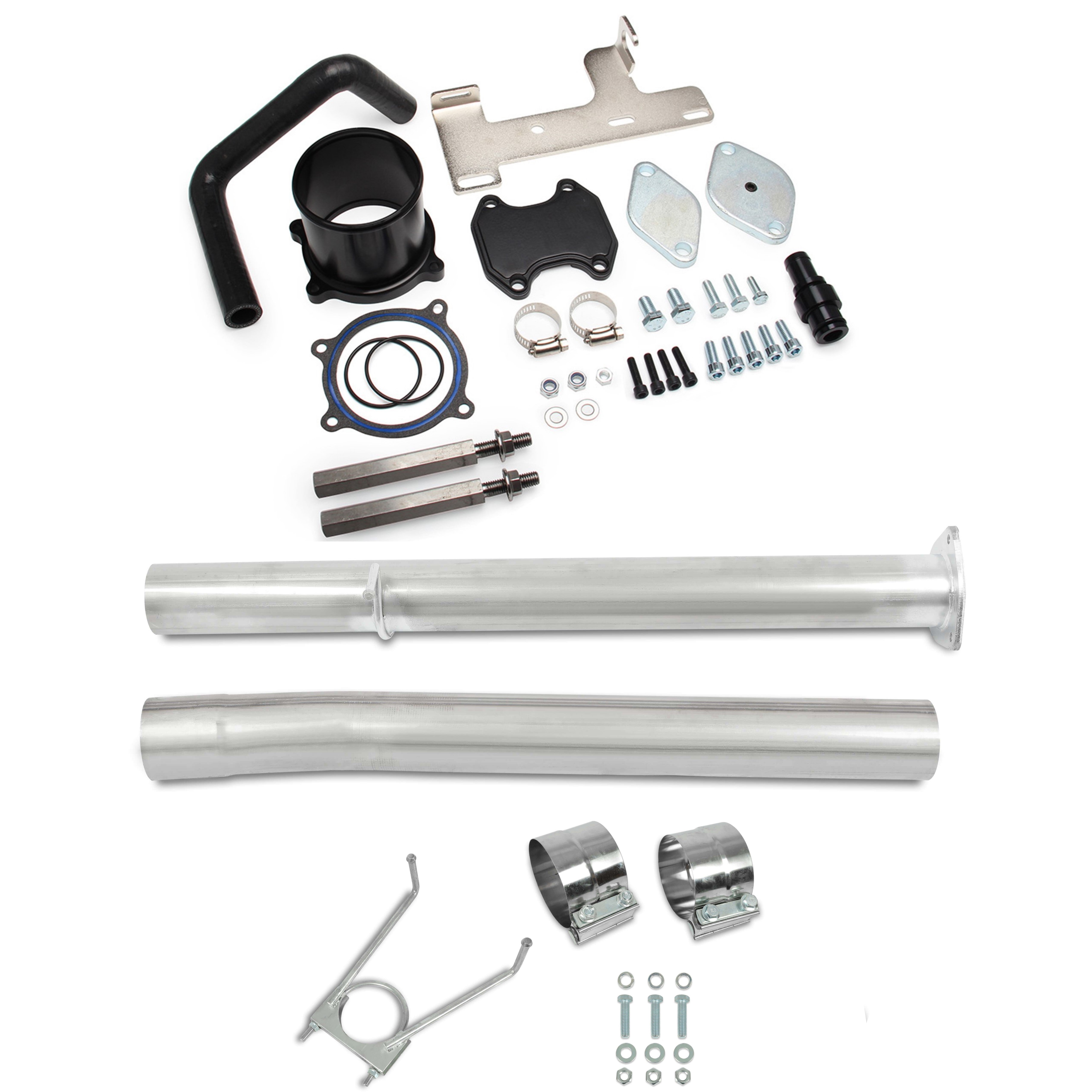 Dodge 2013-2014 Ram 2500 3500 6.7L L6 Cummins Diesel 4" Exhaust Muffler Pipes & EGR  Delete Kit