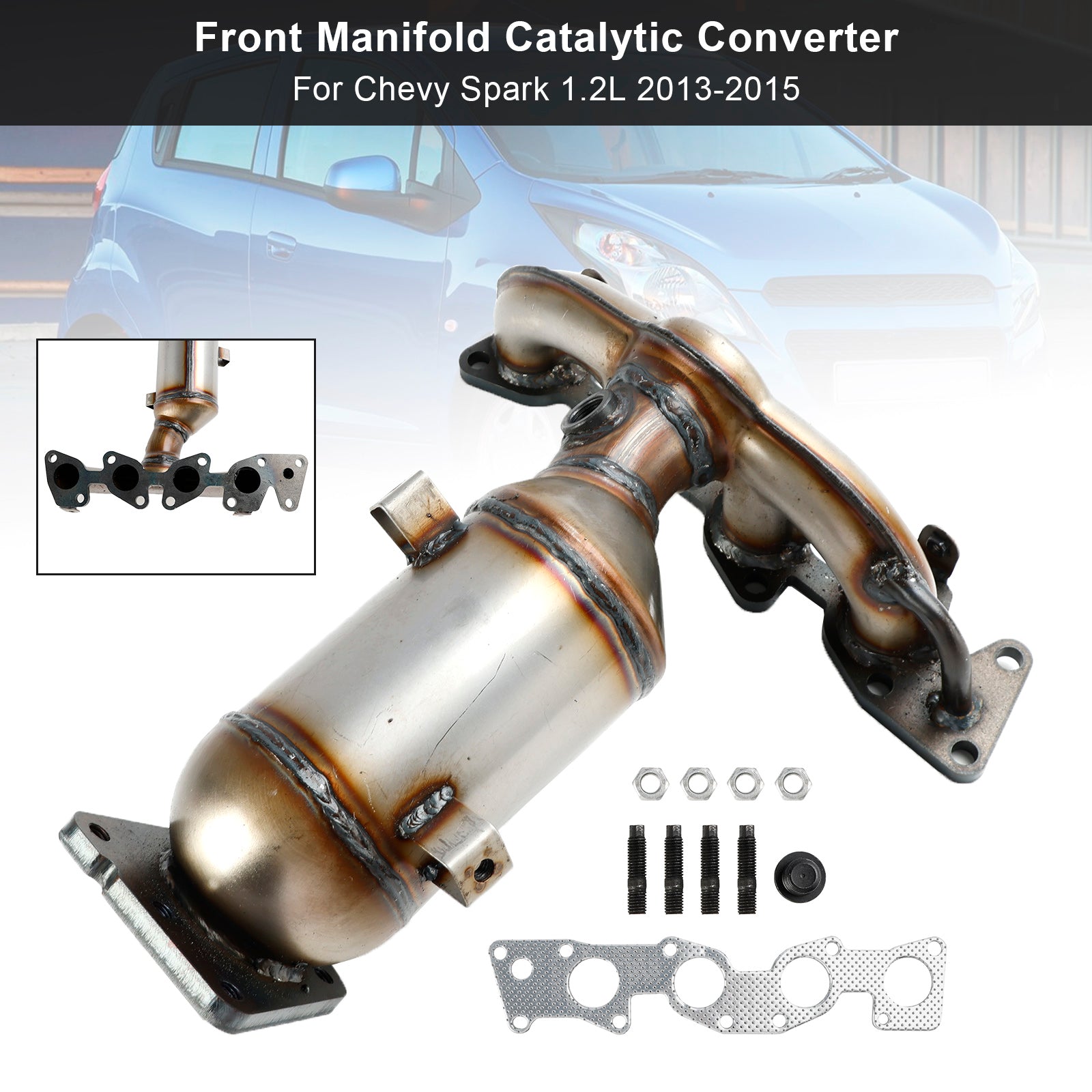 Front Manifold Catalytic Converter For Chevrolet Spark 1.2L 2013 2014 2015