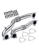 Ford 2008-2010 6.4L Powerstroke Diesel Heavy Duty Polished No EGR Exhaust Up-Pipe-5