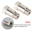 2PCS M18x15 45mm CEL O2 Sensor Adapter Check Engine Light Eliminator Pipe Extension Extender Generic-4