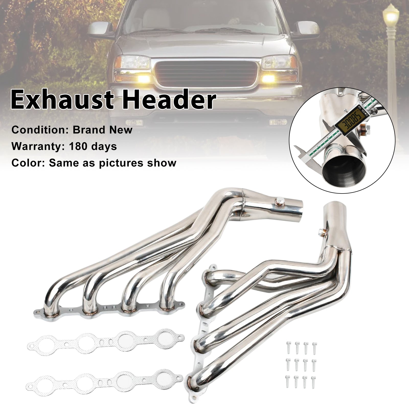 Chevy 1999-2006 1-3/4" GMC Sierra 4.8 5.3 6.0 V8 Exhaust Manifold Header