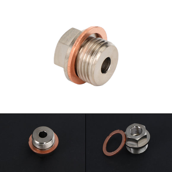 1/8 Inch NPT to M18 x 1.5 Male Pressure Temperature Gauge Sender Adapter